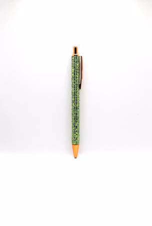 Glittrig penna - grön