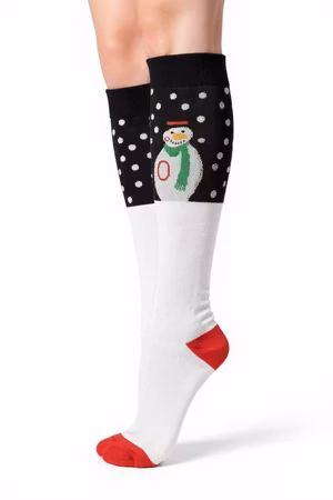 Jul stödstrumpa snögubbe