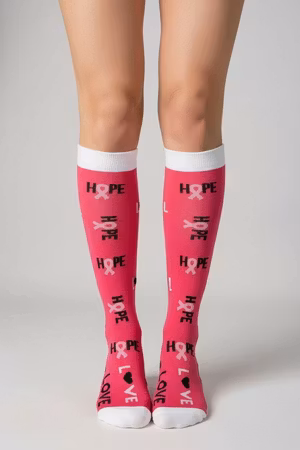 Hope rosa stödstrumpa