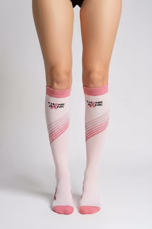 Pink stödstrumpa