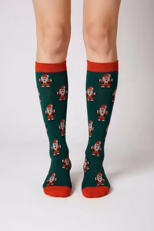 Tomte grön stödstrumpa