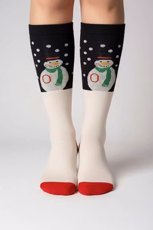 Jul stödstrumpa snögubbe