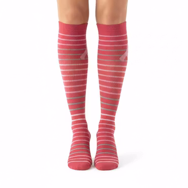 Mörkrosa stödstrumpa