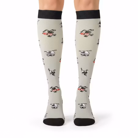 Stödstrumpa Grå kanin