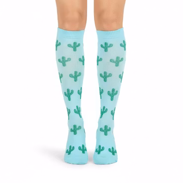 Stödstrumpa grön kaktus