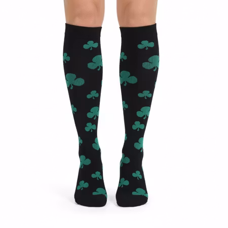 Stödstrumpa Svart klöver