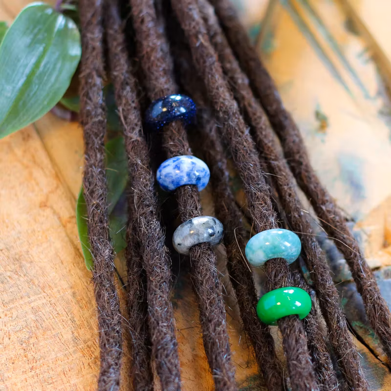 Power and Protection Energy Dread Crystal Bead Set of 5 - Raw Roots