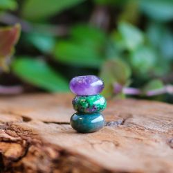 Inner Peace Crystal Bead Set of 3 - Raw Roots