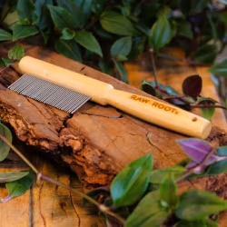 Fine Thoothed Bamboo Dreadlock Comb-Raw Roots