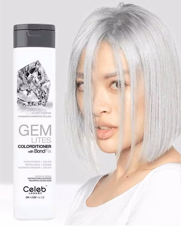Gem Lites Colorditioner Silvery Diamond. Eliminates Unwanted Yellow , Celeb Luxury