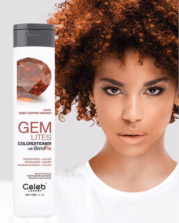 Gem Lites Colorditioner Amber Deep Copper Brown, Celeb Luxury