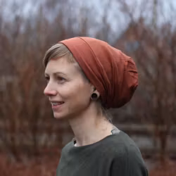 Thin Bamboo Satin Lined Bonnet Beanie - Raw Roots