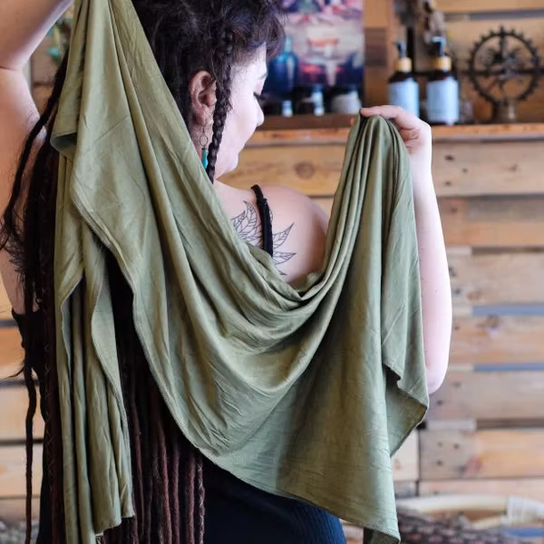 Stretchy Large Jersey Dreadlock Scarf - Raw Roots