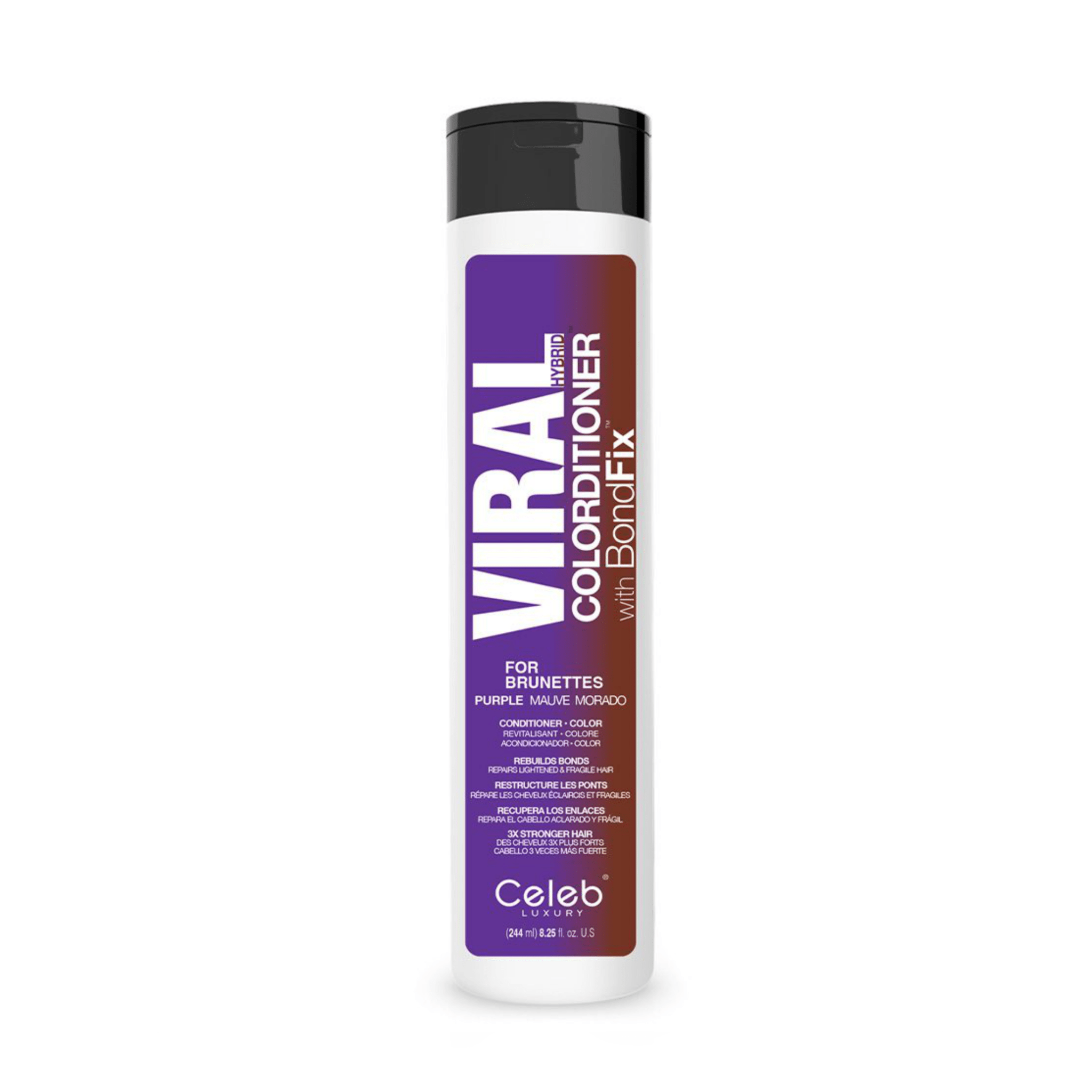 Purple FOR BRUNETTES,Viral Hybrid Colorditioner, Celeb Luxury
