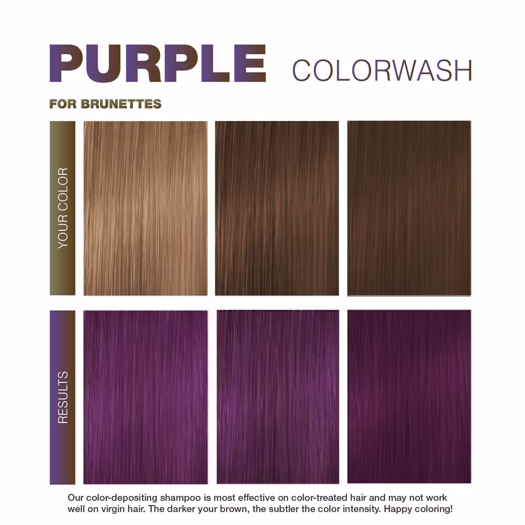Purple FOR BRUNETTES,Viral Colorwash Schampo, Celeb Luxury