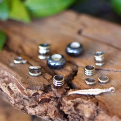 Small Silver Accents Dread Bead Jewellery-Raw Roots