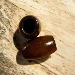 2 st XL-Robusta Mörkbruna Träpärlor