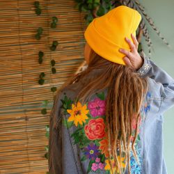 Slouchy Satinlined Beanie - Raw Roots