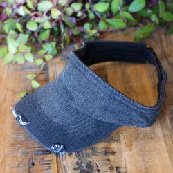 Vintage Denim Sun Visor Cap -Keps- Raw Roots