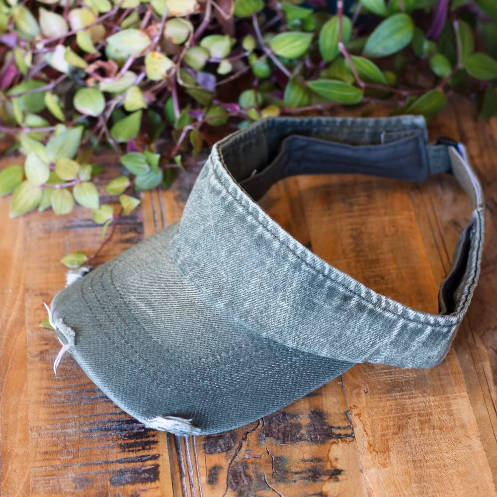 Vintage Denim Sun Visor Cap -Keps- Raw Roots