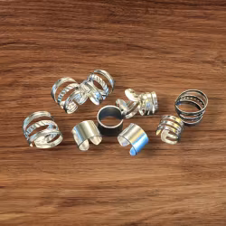 Silver Dread Cuff Set 8-10mm