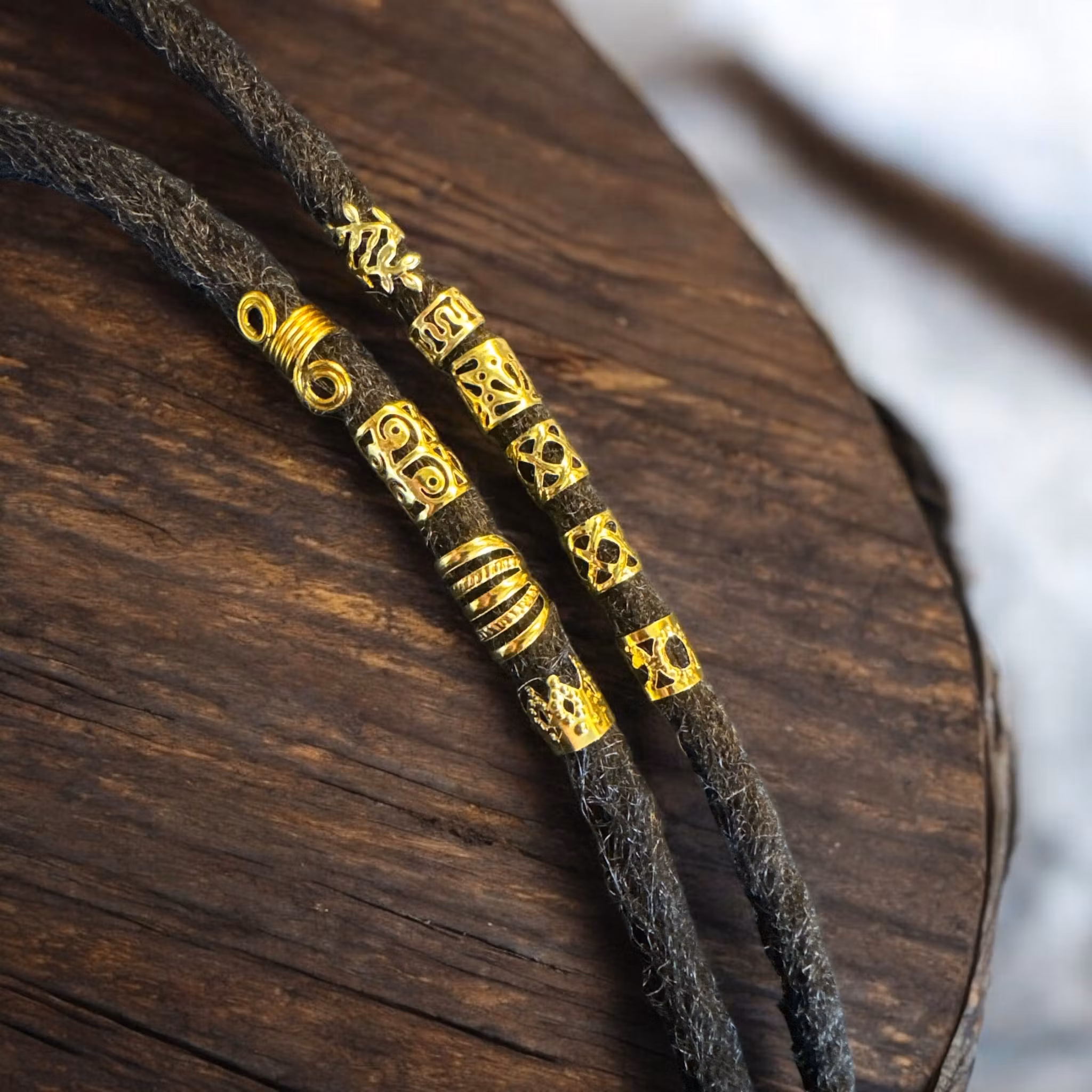 Majestic Gold Dread Cuff Set