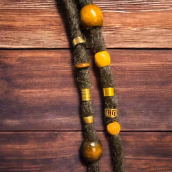 Earth & Gold Dreadlock Bead Set