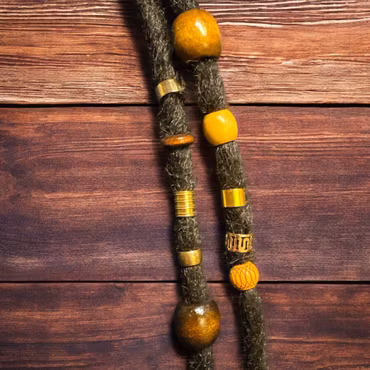 Earth & Gold Dreadlock Bead Set