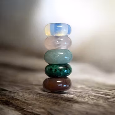 SPIRITUELL HEALING äkta stenar set om 5