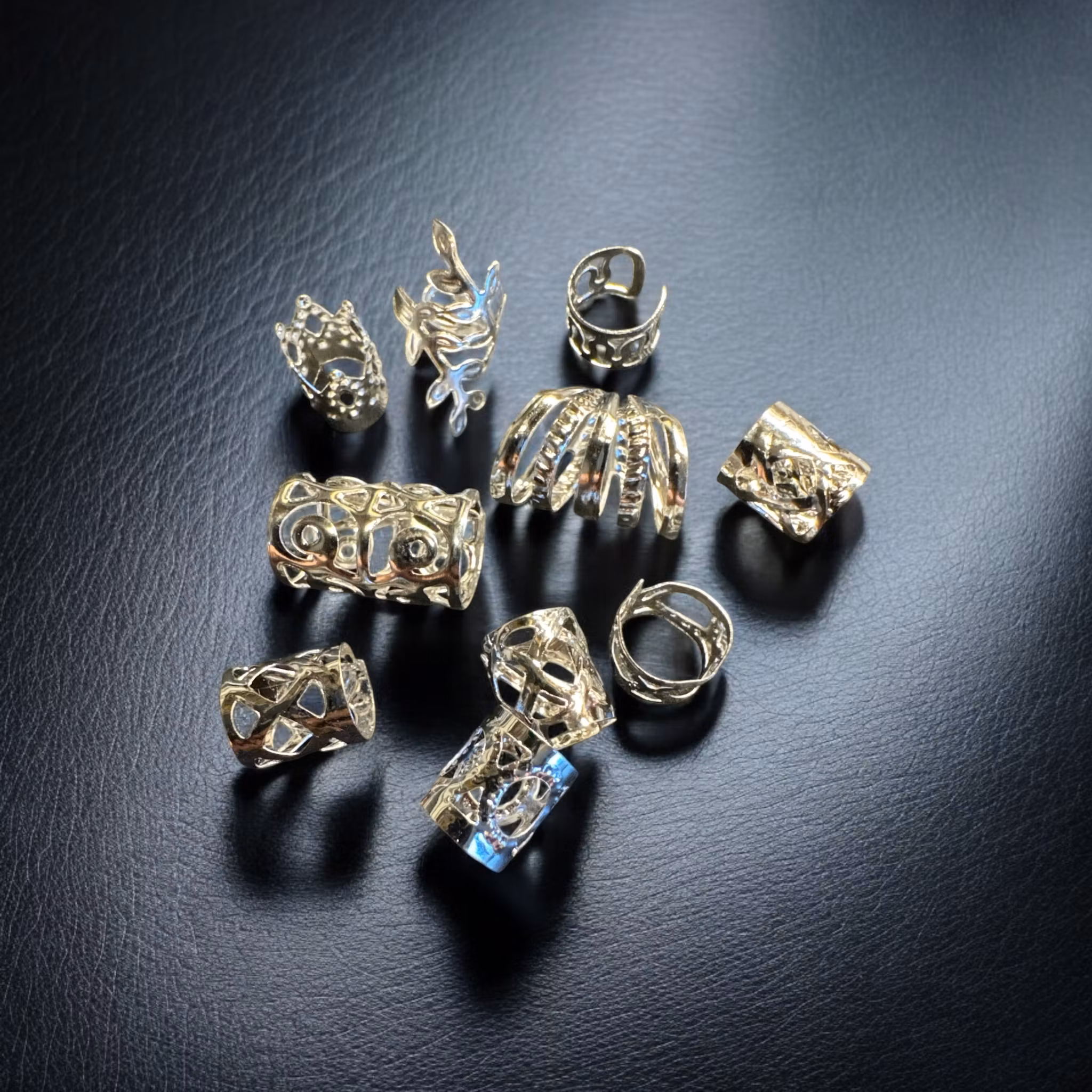 Silver Dream Dreadlock Cuff Set 7-10mm