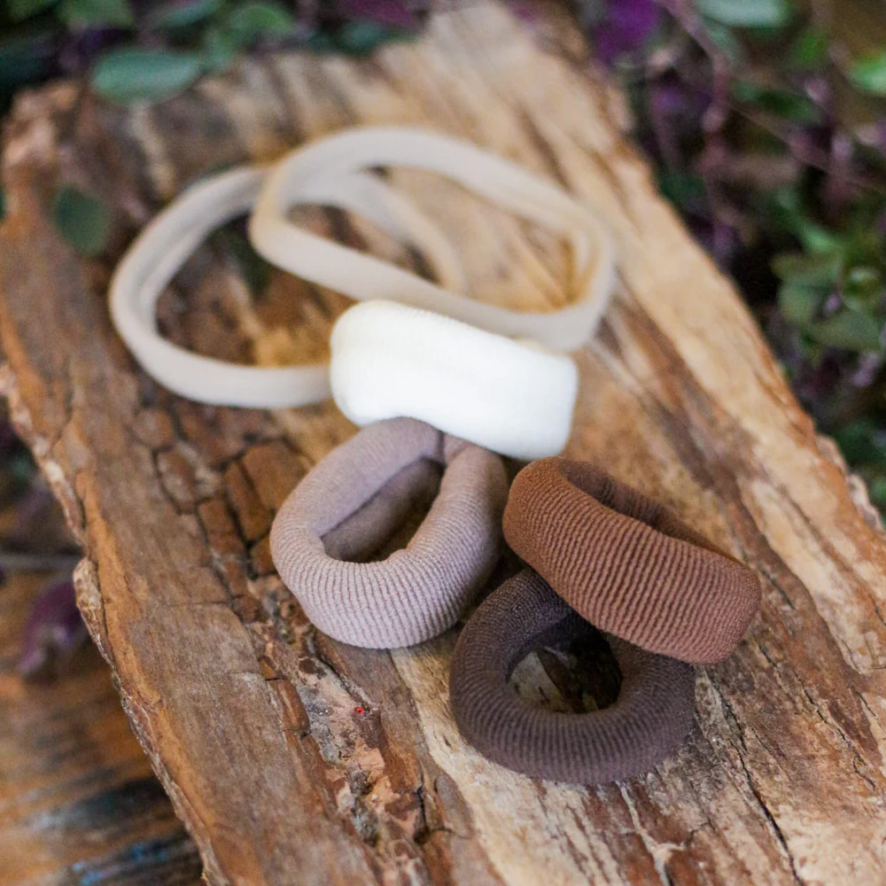 Brown Stretchy Dread Tie Set- Raw Roots