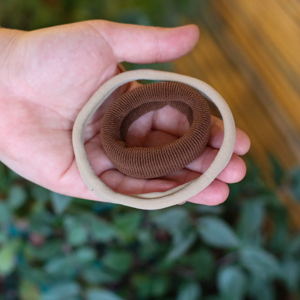 Brown Stretchy Dread Tie Set- Raw Roots