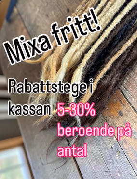 Lösa dreadlocks i äkta hår