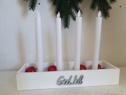 Adventsljusstake med text- God Jul