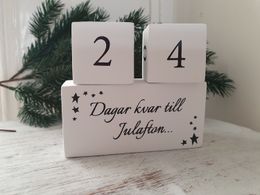 Träkalender jul-Svart text