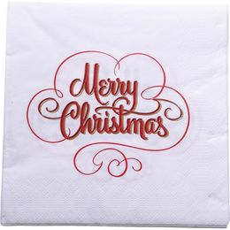 Servetter med text "Merry Christmas"