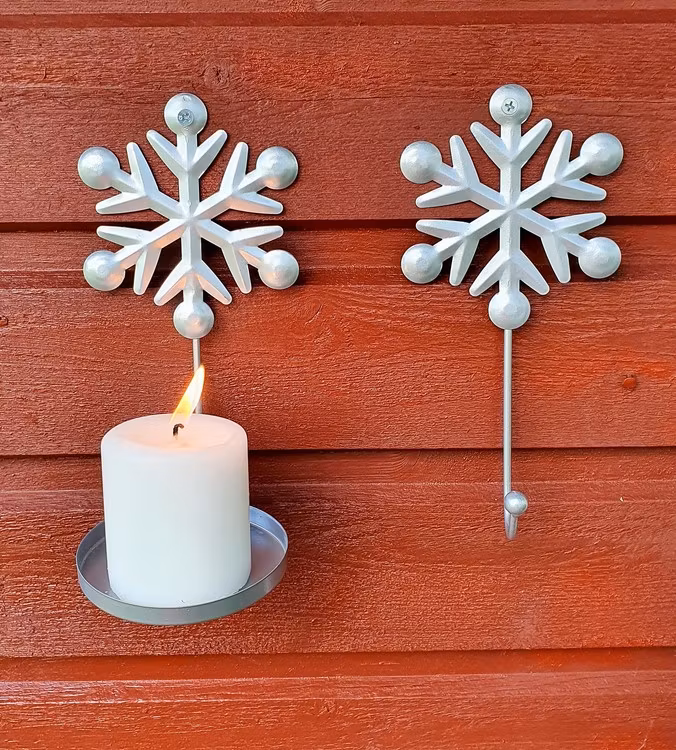 Ljushållare/lampett med Snöflinga