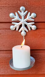 Ljushållare/lampett med Snöflinga