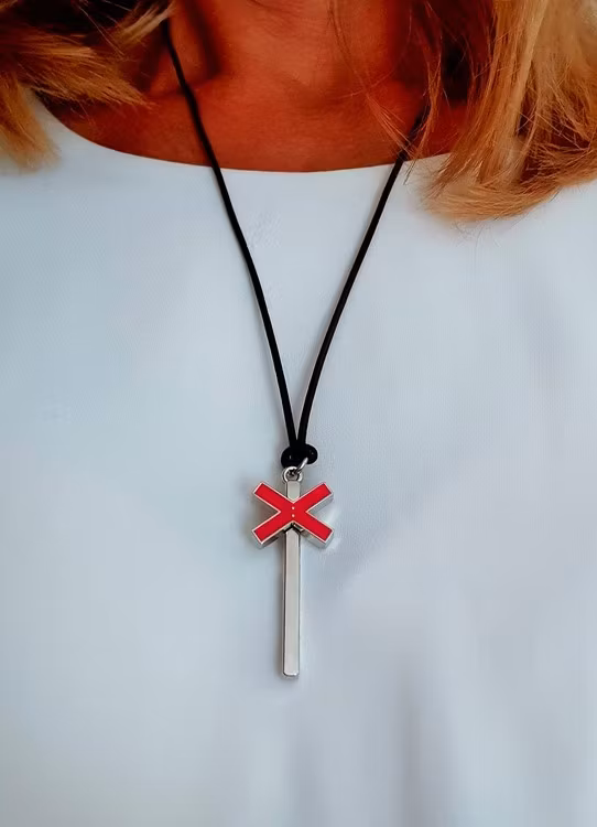 Ledkryssberlock med läderband