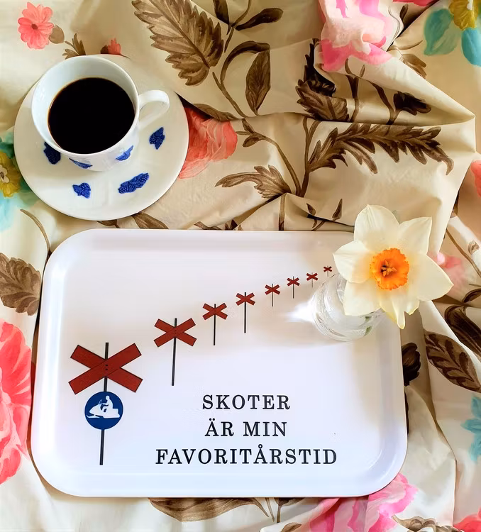 Skoter är min favoritårstid - Bricka
