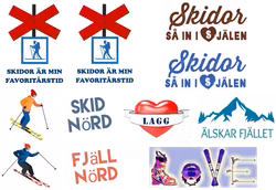 Gnuggisar /tillfälliga tatueringar - Skidor