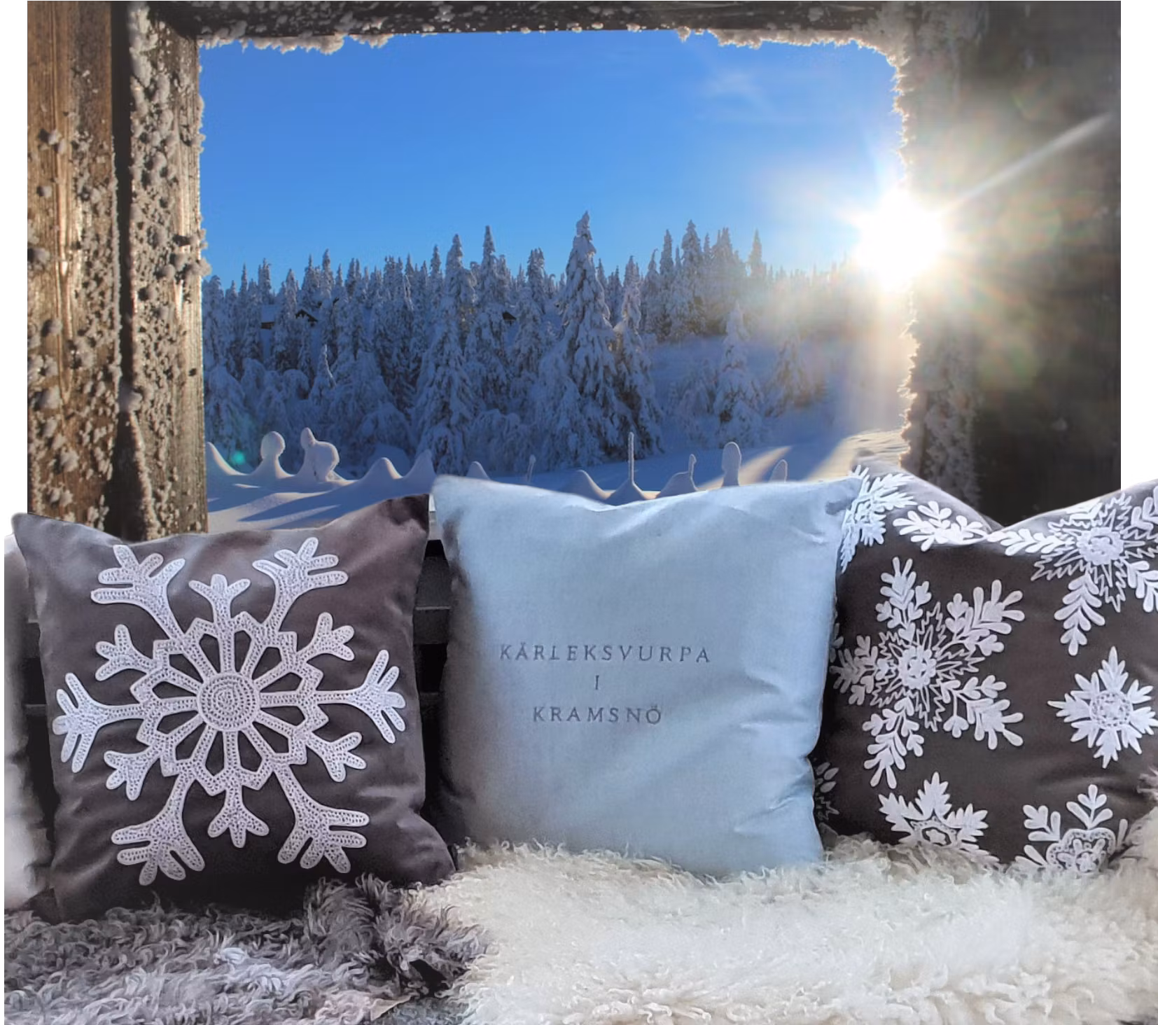 Broderad Stor snöflinga