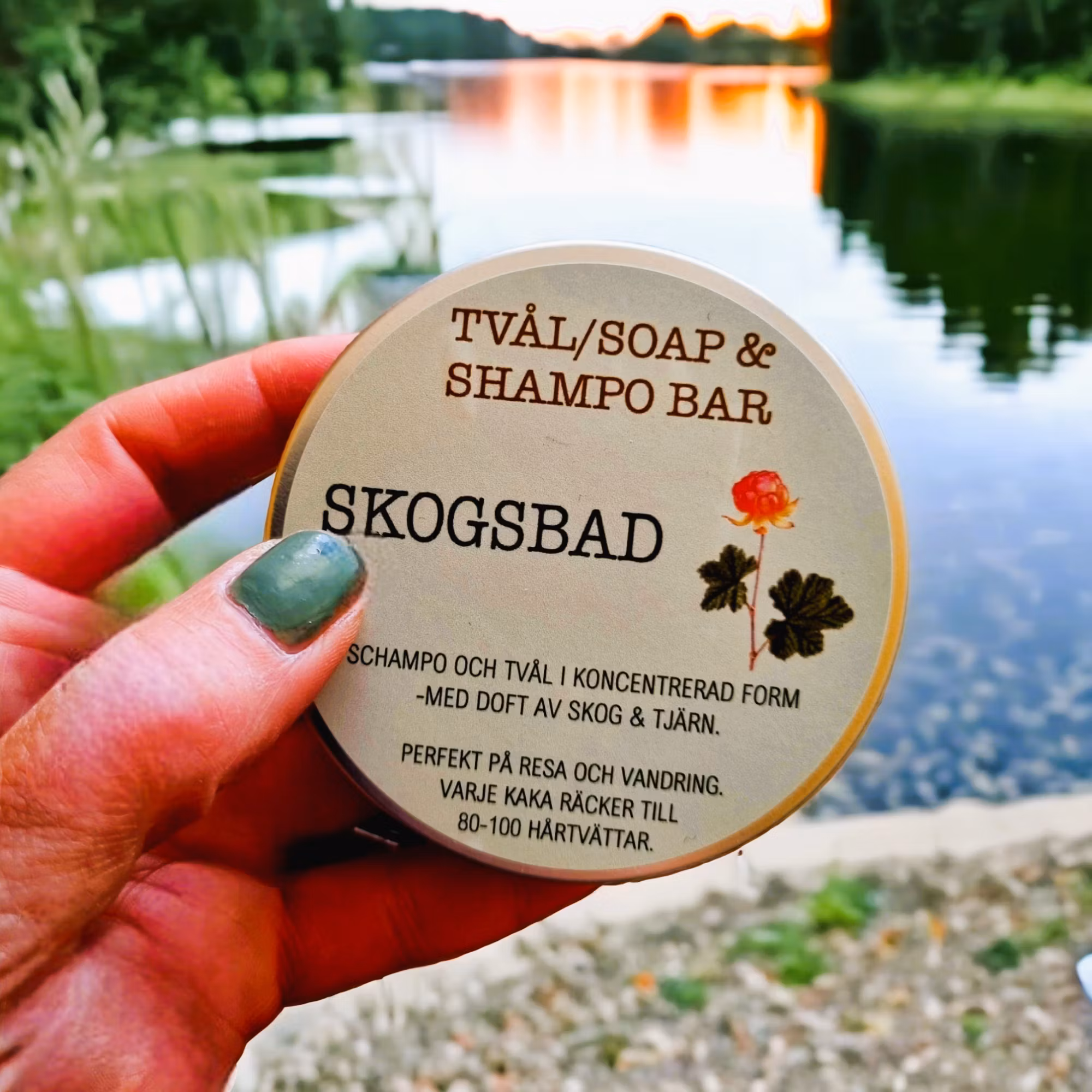 Skogsbad - Tvål & Schampo kaka i ask