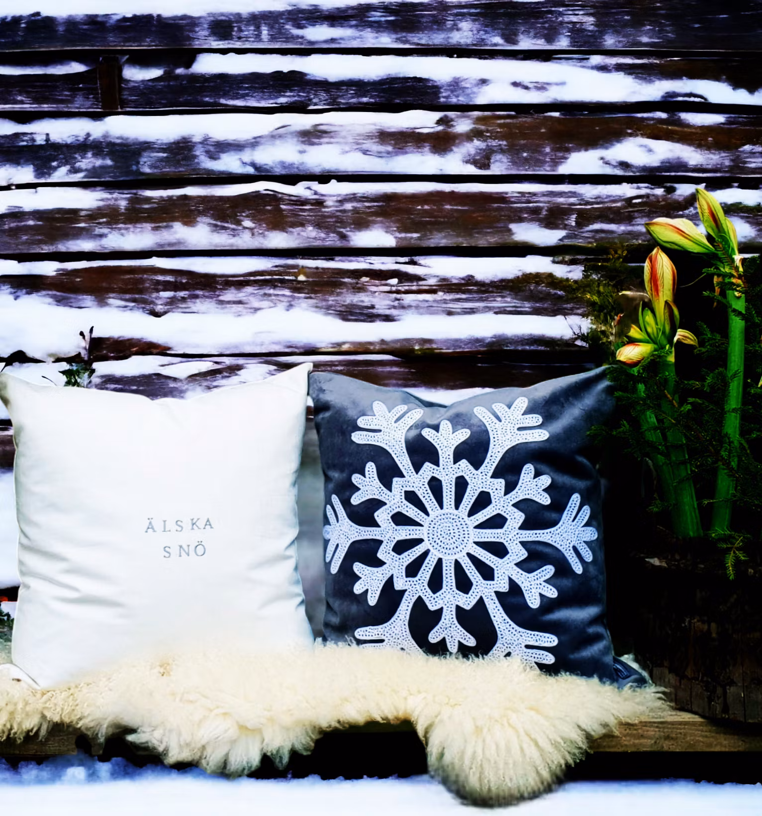 Broderad Stor snöflinga