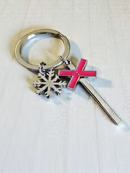 Ledkryss & Snöflinga nyckelring