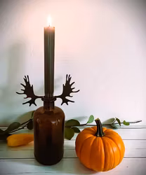 Älghorn - ljusmanschett