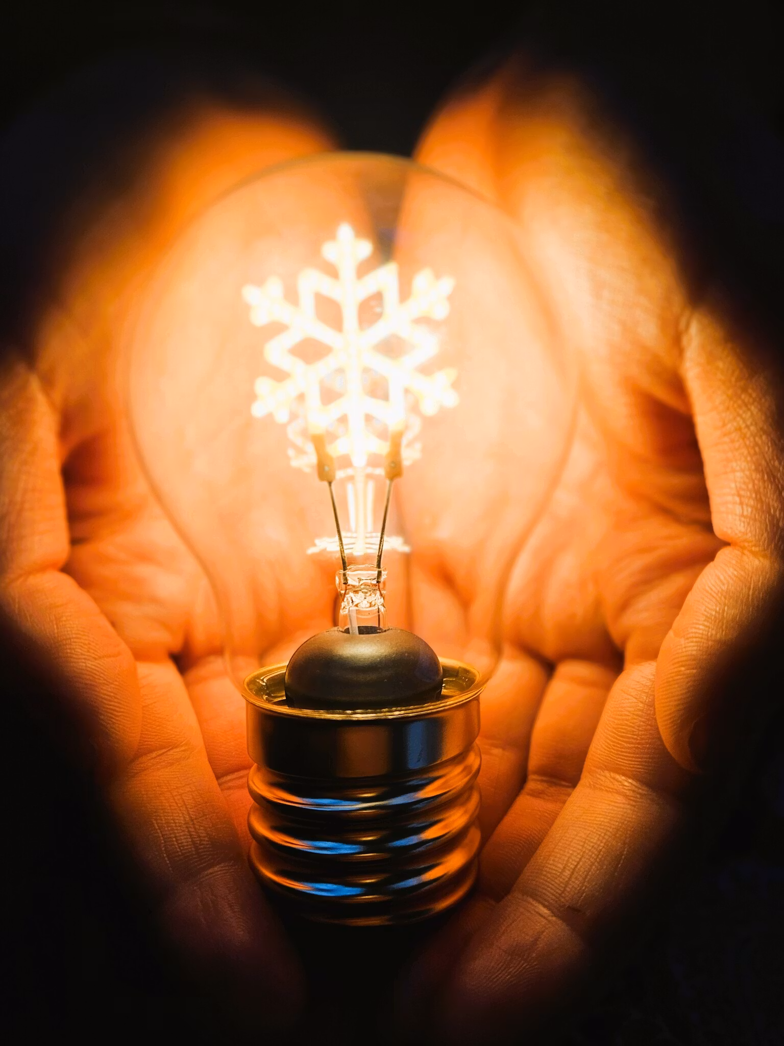 Bordslampa – Glödlampa Snöflinga