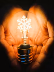 Bordslampa – Glödlampa Snöflinga