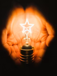 Bordslampa – Glödlampa Stjärna