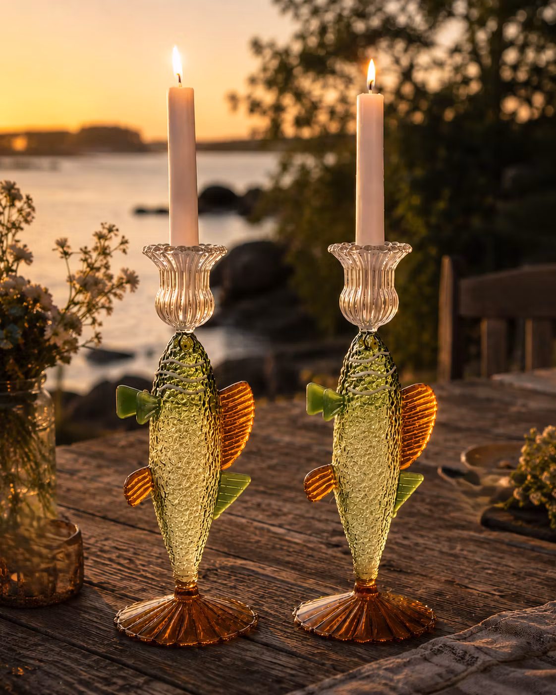 Handgjord ljusstake - Fina fisken